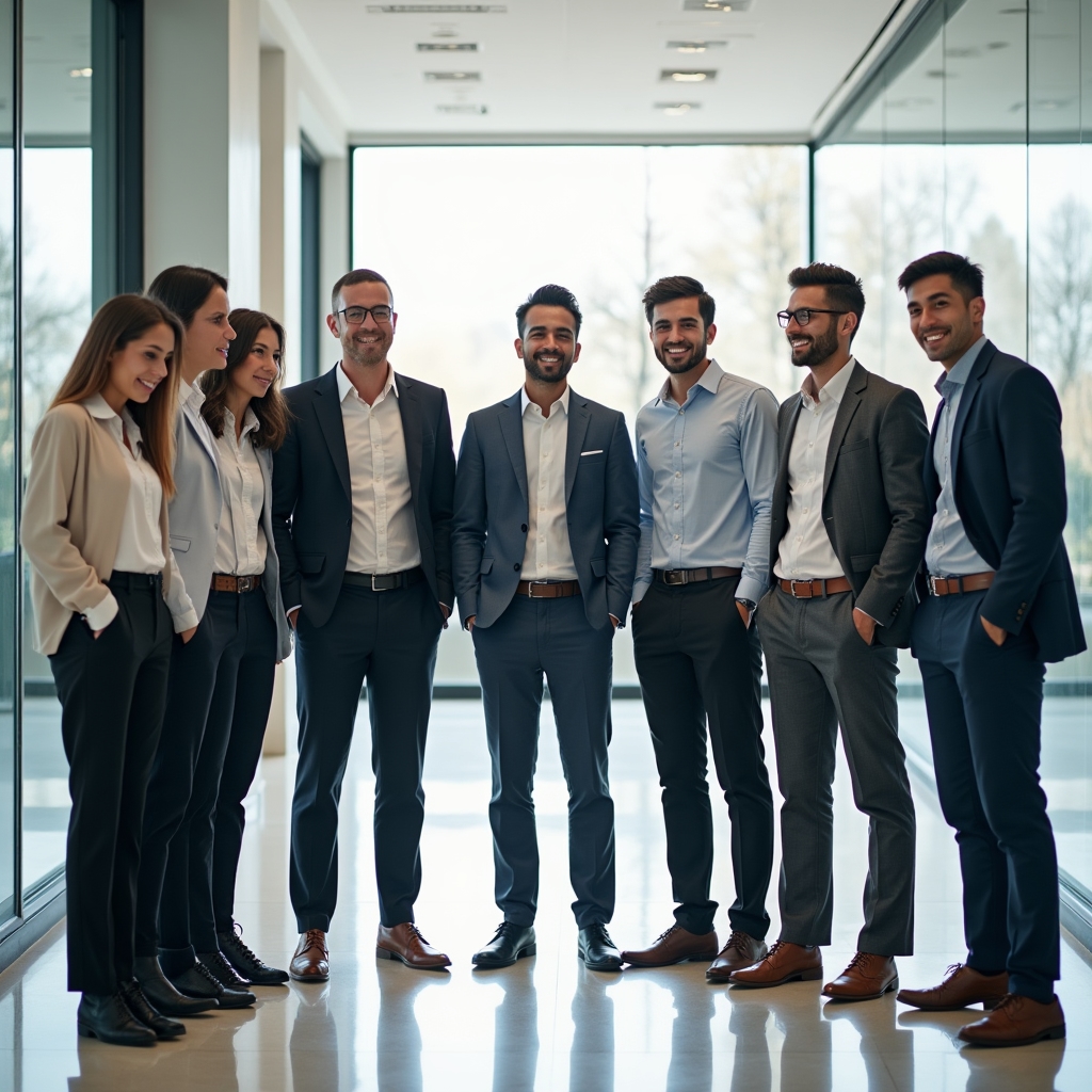 Разнообразная офисная команда на интеллектуальном мероприятии